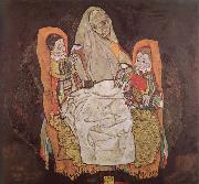 Egon Schiele, Moth with two Children